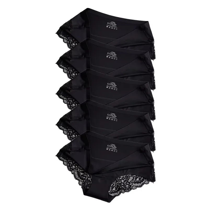 1/5/10Pcs Seamless Women Hollow Out Panties Set Underwear Comfort Lace Briefs Low Rise Female Sport Panty Soft Lady Lingerie
