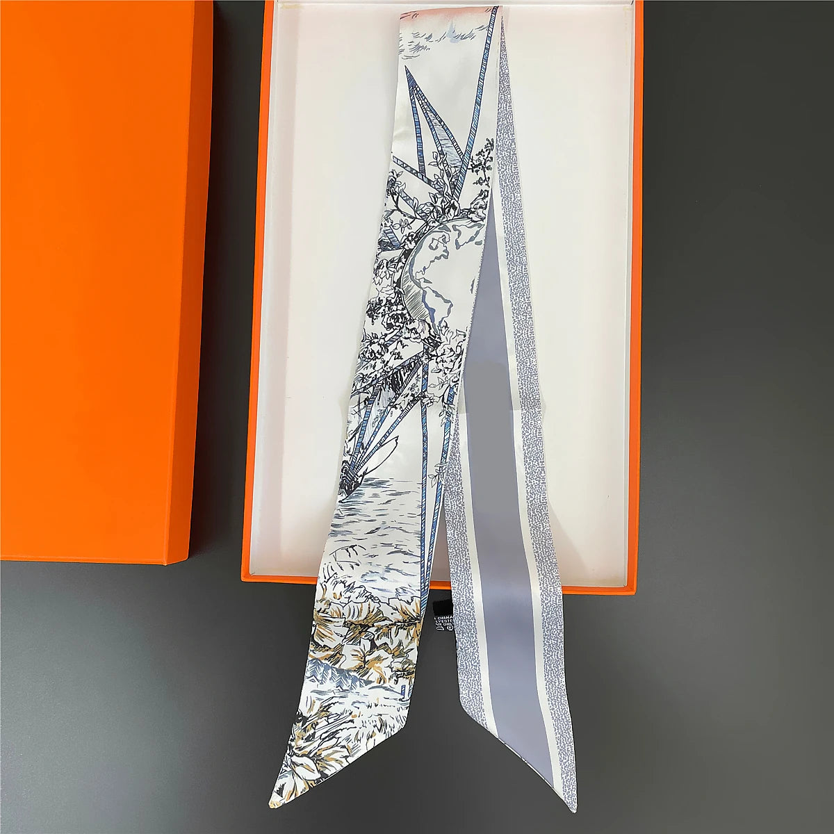 2024 New Design Pansy Tarot Scarf Women Luxury Brand Scarf Skinny Bag Silk Scarves Foulard Hair Neckerchief Headband For Ladies