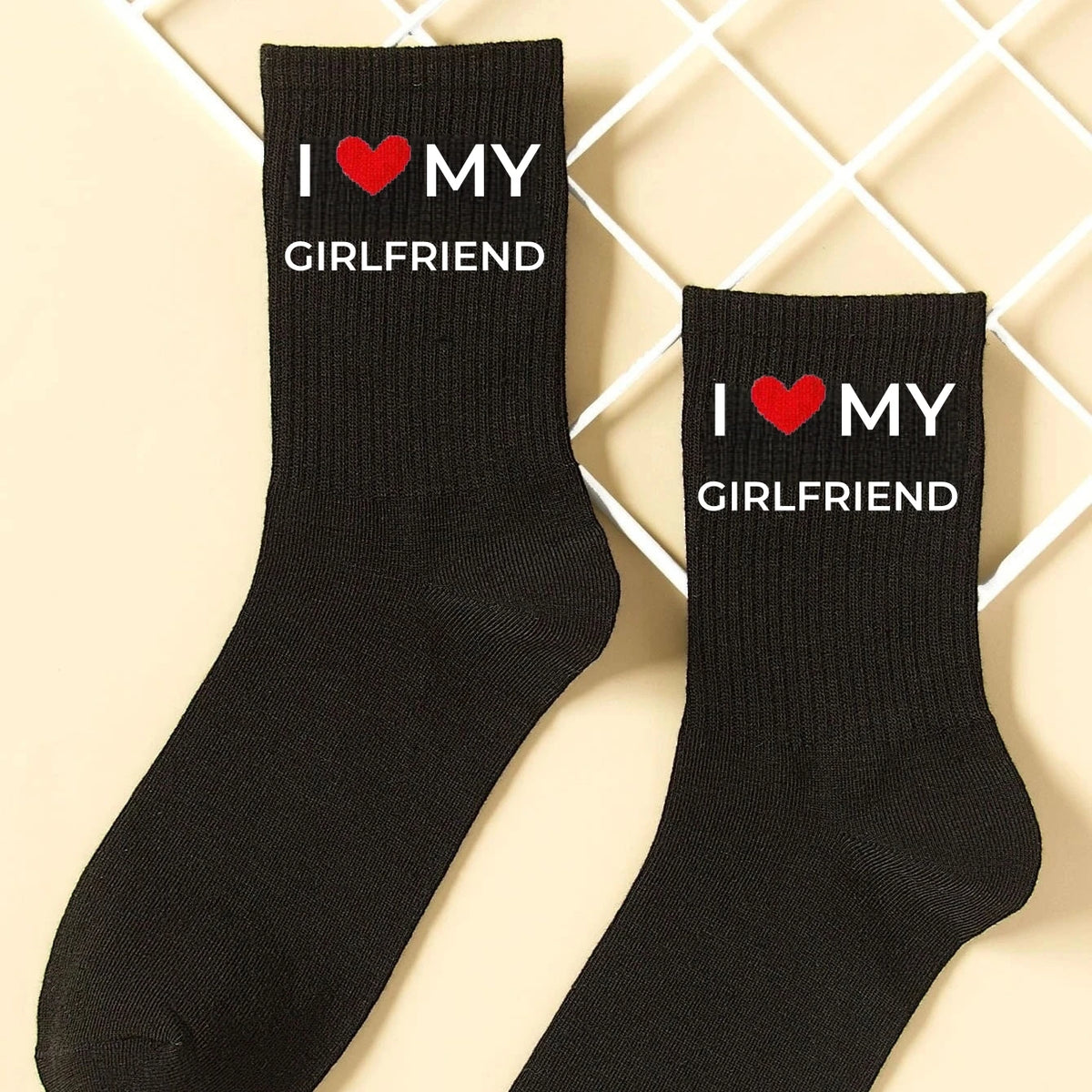 Funny I Love My Girlfriend Boyfriend Couple Socks Matching Lovers Gift Letter Crew Socks Men Women Streetwear Spring Summer