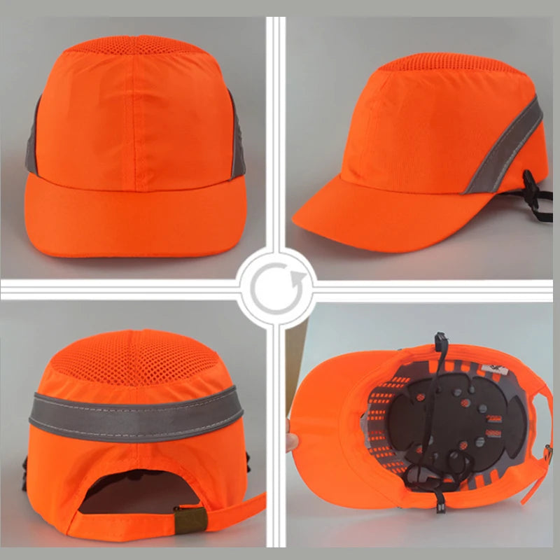 Custom Logo Work Safety Bump Cap Hard Inner Shell Protective Helmet Baseball Hats Outdoor Men Adjustable Safety Protection Hat