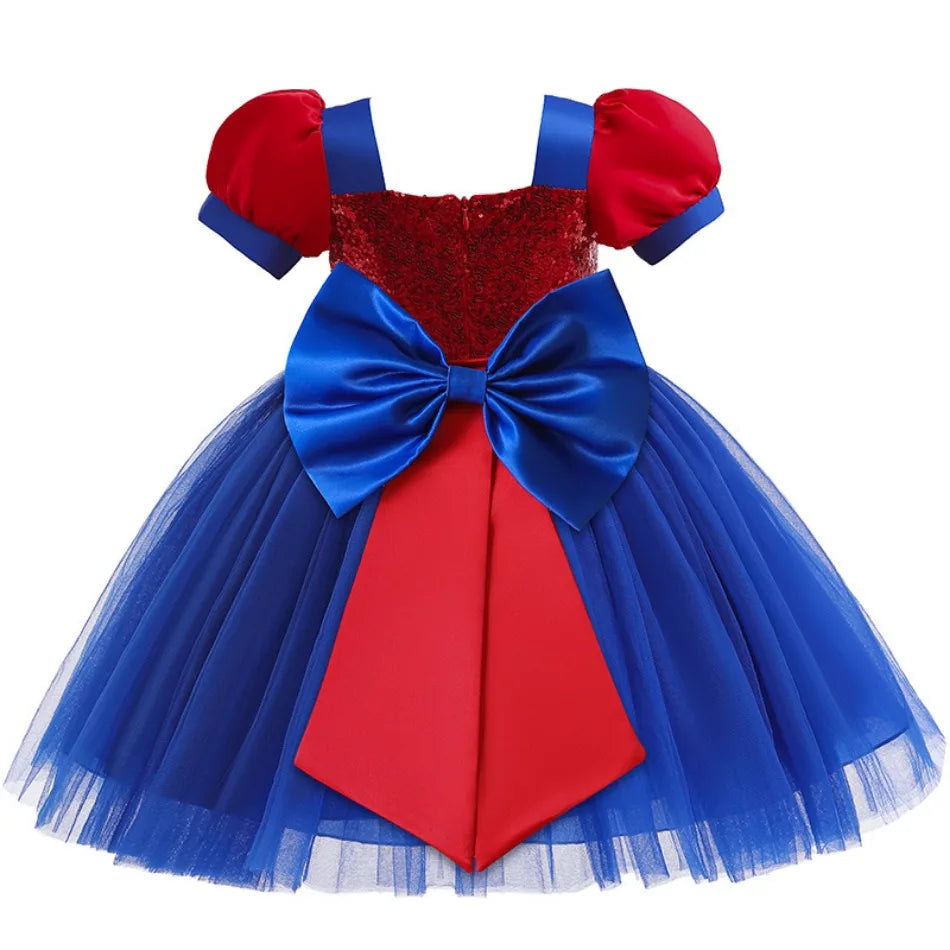 Baby Girls Spider Print Party Dress Halloween Christmas Carnival Children Cosplay Masquerade Occasion Newborn Tulle Ball Gown