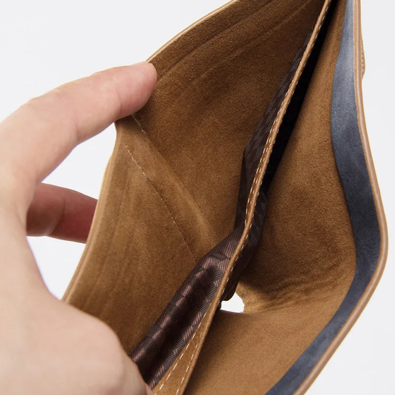 New Men Wallet Leather Business Foldable Wallet Luxury Slim  Hipster Cowhide Credit Card/ID Holders Inserts Coin Purses