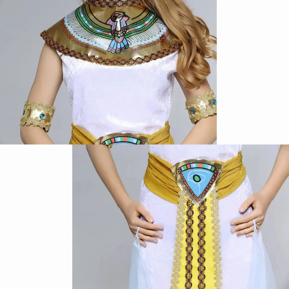 Halloween Costumes Ancient Egypt Egyptian Pharaoh King Empress Cleopatra Queen Costume Cosplay Clothing for Men Women