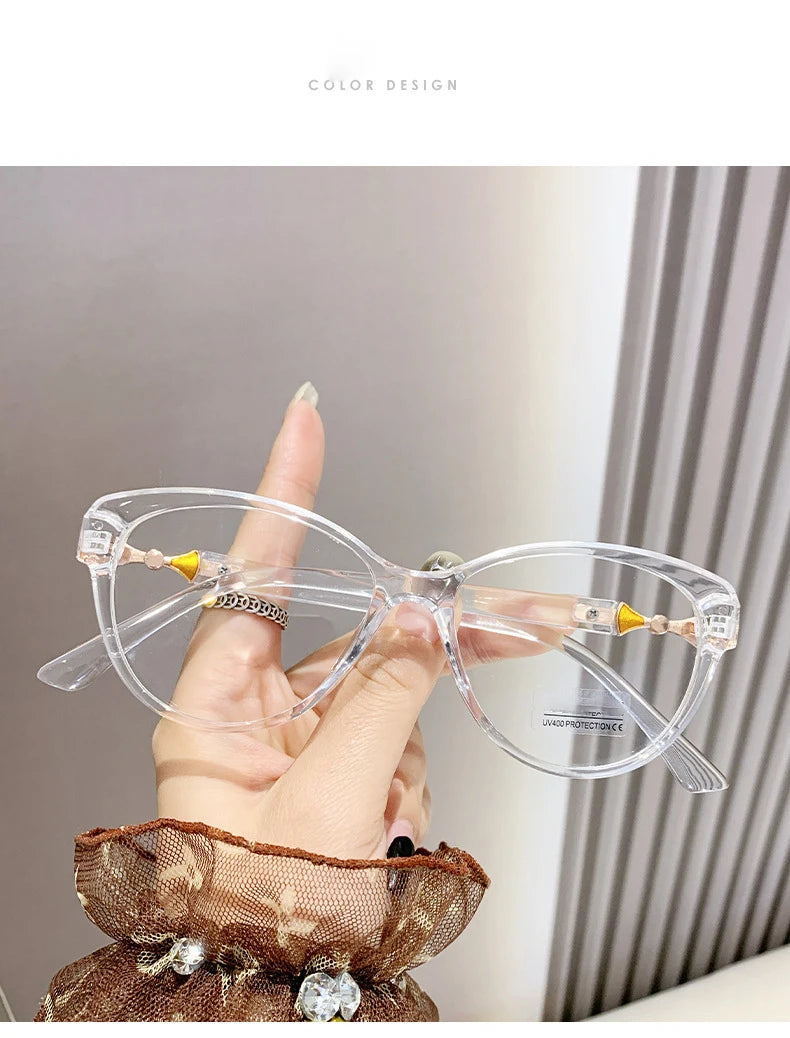 Anti-blue Light, Makeup-free Slimming, Color-changing, Nearsightedness Correction Glasses 6019