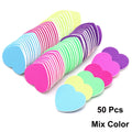 Heart Shape Nail Files 5/10/50 Pcs Set Emery Board Double-Sided Polishing Sanding Buffer Washable Sandpaper Manicure Accessories