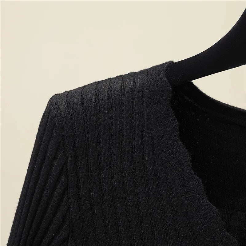 Women Ribbed Crew Neck Cardigan Sweater Pastel Pink Purple Long Sleeve Fitted Crop Knitted Jacket Spring Fall