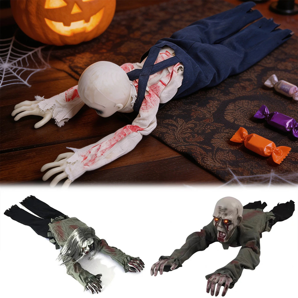 Electric Halloween Crawling Zombie Ghosts,Festival Party Prop,Battery-Operated,For Haunted Houses/Front Porch/Graveyard Decor