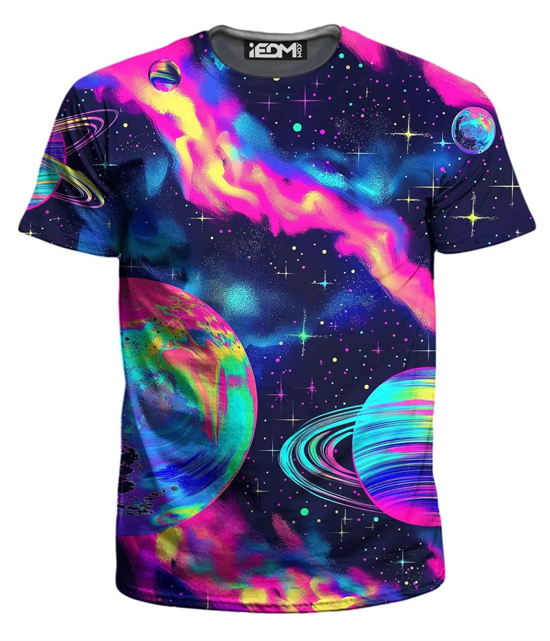Men's T-Shirts 3D Print Colorful Pattern Round Neck T-Shirts Casual for Men Women Tops Oversized Fashion Kids Tees Clothing