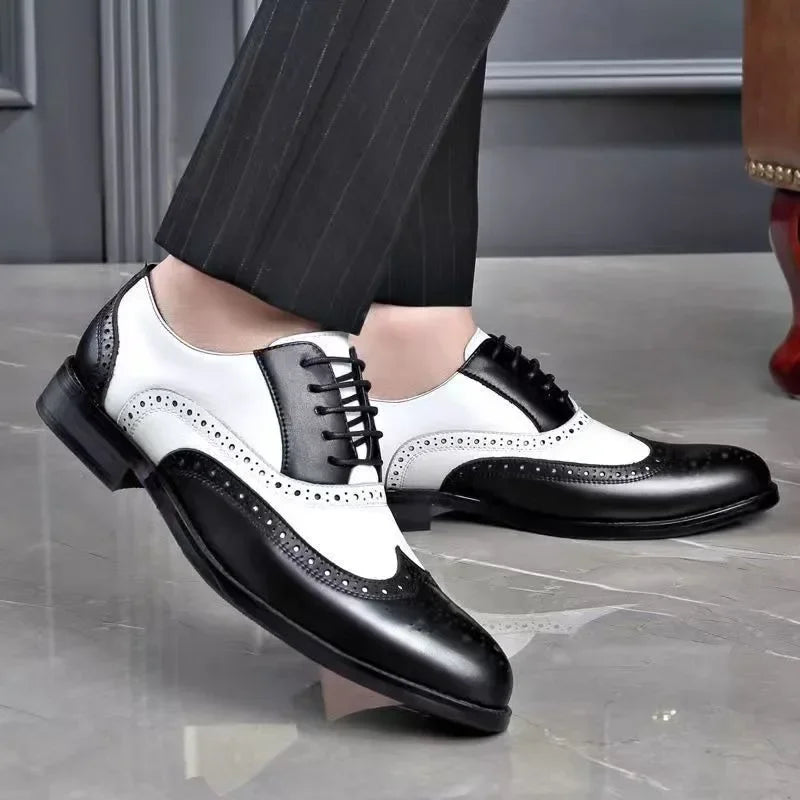 Oxfords Men's Leather Shoes Formal Shoes for Men Brogues Oxfords Male Wedding Party Office Business Shoe Man Zapatos De Hombre