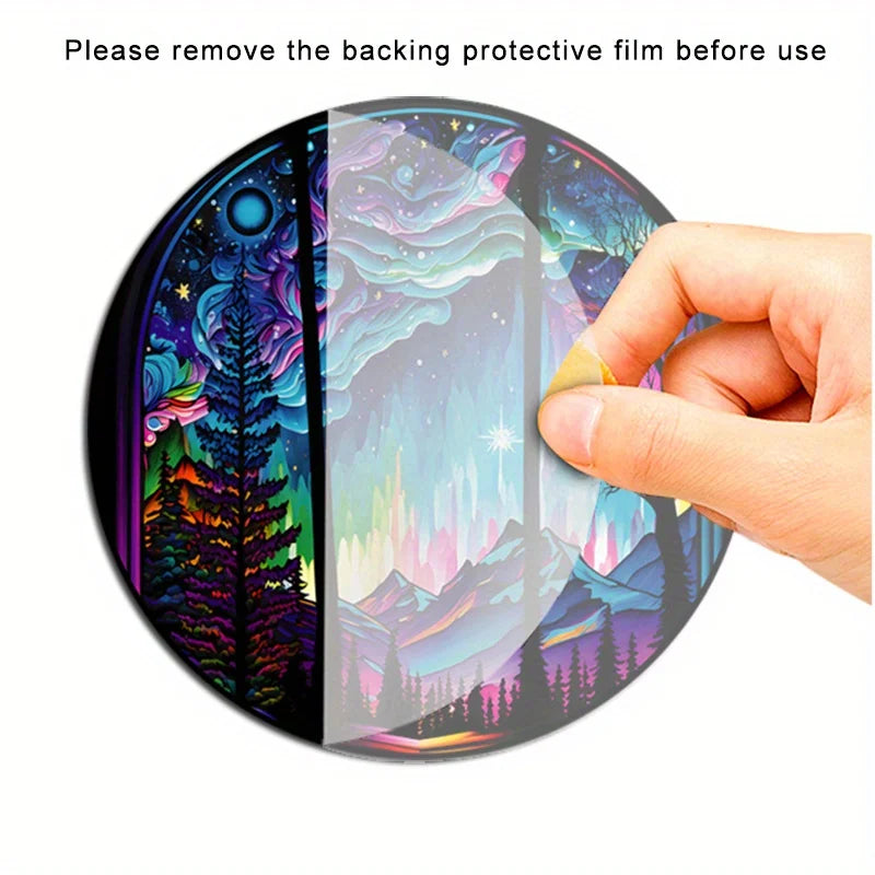 Tulips and Roses Flower Stickers Removable Electrostatic Stickers Waterproof Glass Window Sticker Anti-collision Home Decoration