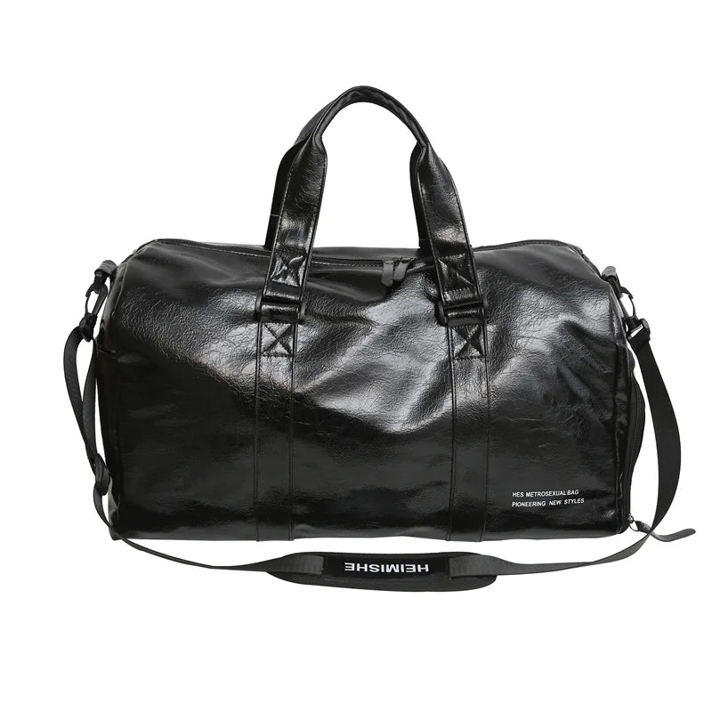 Men Gym Bag custom logo Large Dry And Wet Fitness Handbag Male Female Sports bag personality customization PU Leather Travel bag