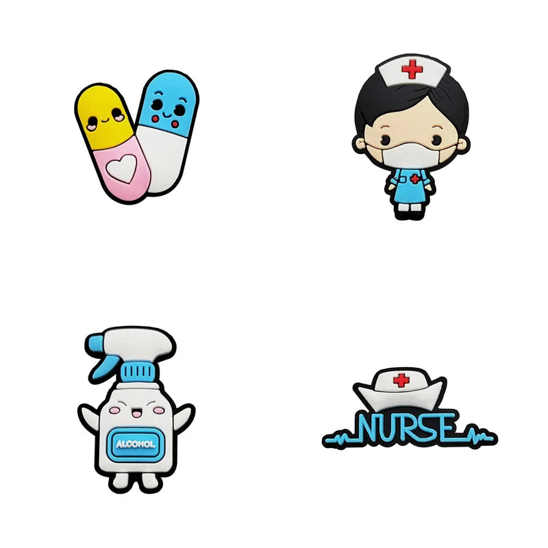 Nursing Shoe Charms for Crocs Accessories Women Clogs Nurse Pins Men Badge Kids Jeans Girls Decorations Buckle Shoes Accessories