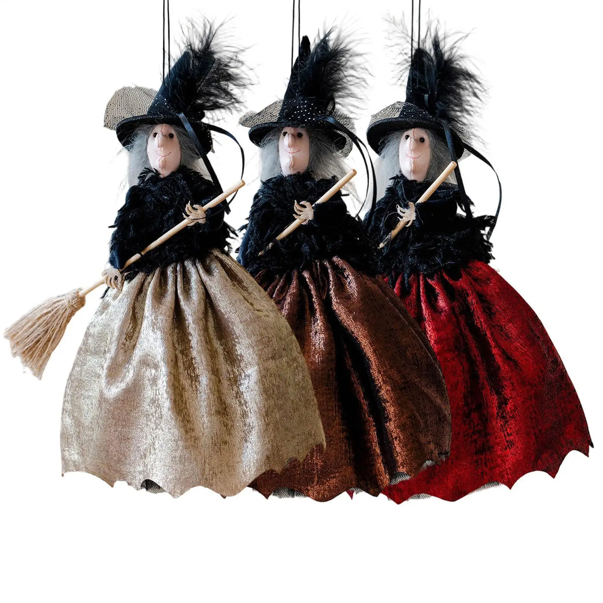 Halloween Witch Doll Decoration Cute Spooky Retro Festival Decoration Witch Doll Halloween Tree Ornaments for Haunted House Bar