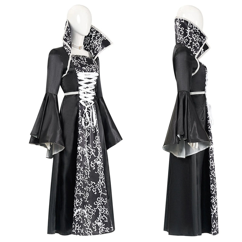 Halloween Costume Dress For Kids Fantasy Vampire Costume Girls Witch Cosplay Children's Party Performance Gown Clothing 4-12Y
