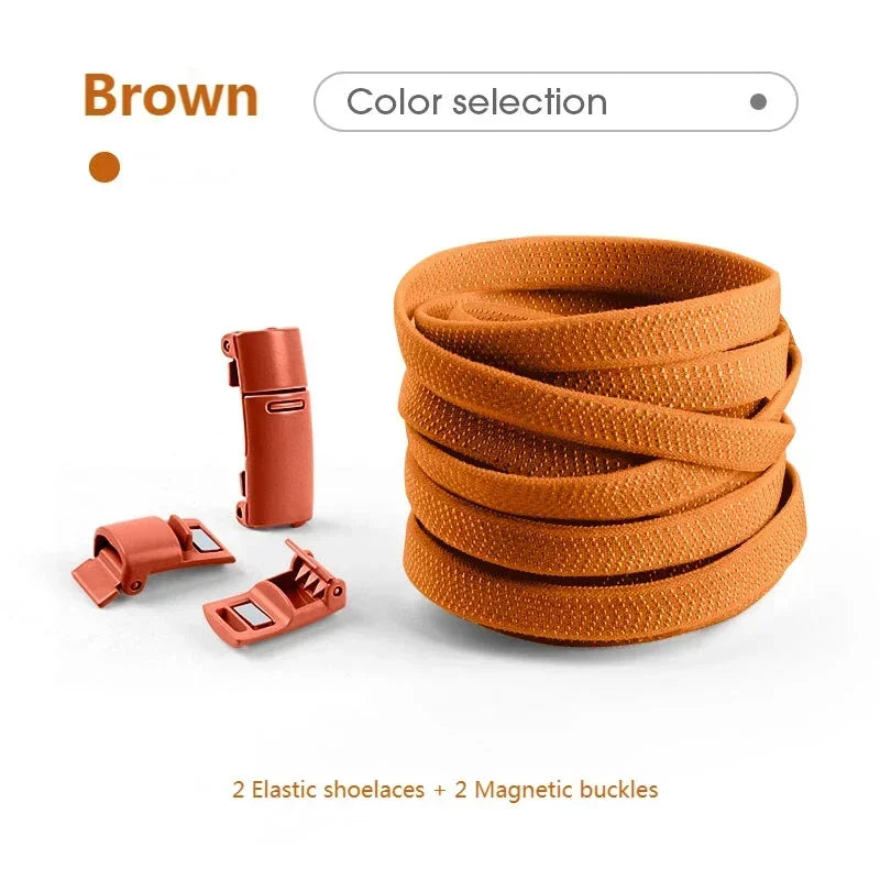 No Tie Shoe Laces Magnetic Shoelaces Without Ties Colorful Lock Elastic Laces Sneakers for Kids Adult Flat Shoelace Rubber Bands
