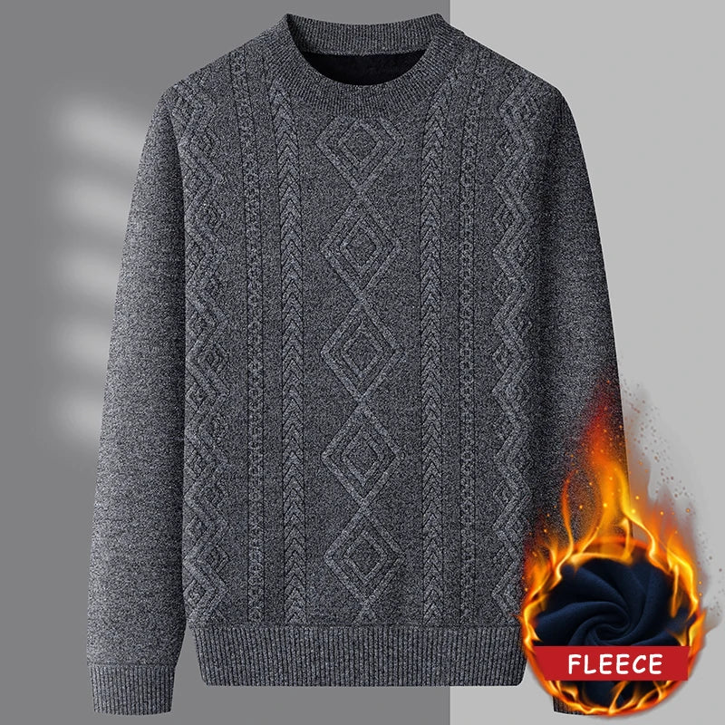 Sweater Men Mock Neck Casual Knitted Pullover Solid Color Warm Regular Fit Sweater Pullovers Mens Sweatwear