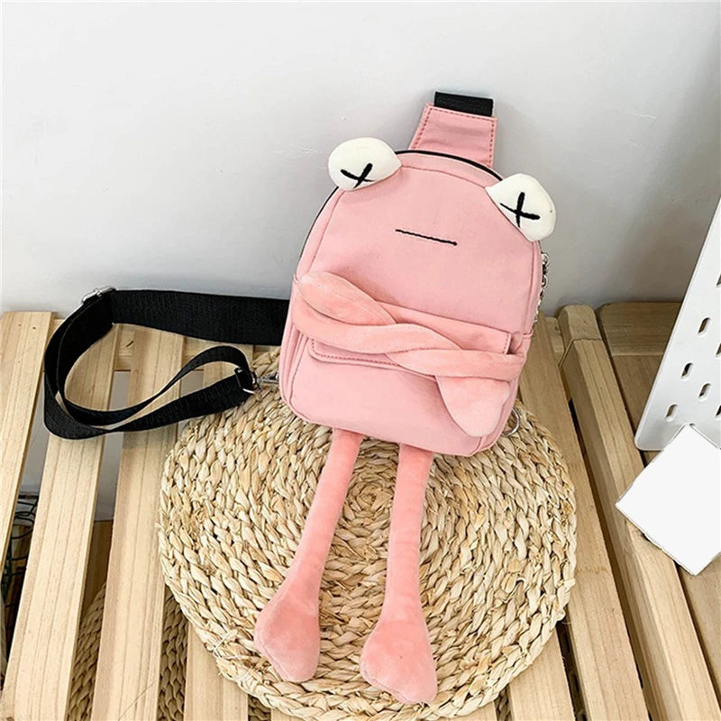 New Personality Girl Small Bag Tide Cartoon Cute Frog Casual Messenger Bag Chest Unisex Shoulder Crossbody Women Bags Wholesale