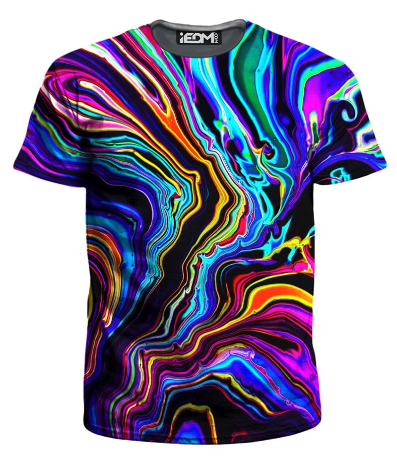 Men's T-Shirts 3D Print Colorful Pattern Round Neck T-Shirts Casual for Men Women Tops Oversized Fashion Kids Tees Clothing