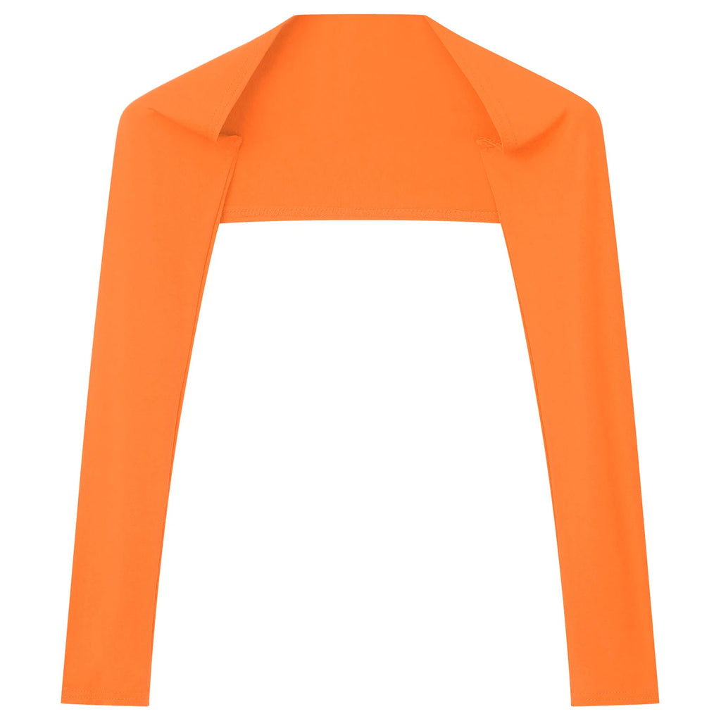 Men Open Front Half Crop Top Solid Long Sleeve Cardigan Bolero Shrug Tops Muscle Arm Sleeves Workout Sports Gym Tops Clubwear