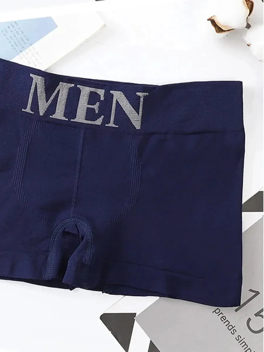 Men's 5 Pcs Plain Color Boxer Briefs Breathable High Elastic Comfortable Soft Skin‑Friendly Casual Underwear Underpants For Men