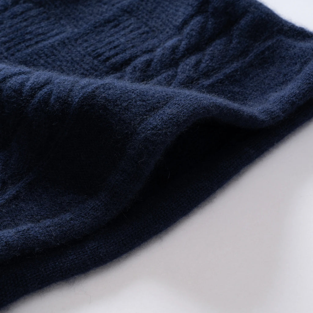 100%Quality Cashmere Balaclava Hoods For Women Warm Ring Scarf Beanie Hat Windproof Hooded Button-up Neck Collar Knitted Hat