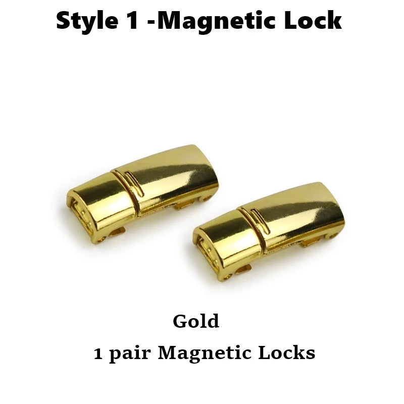 Fashion Metal Shoelace Magnetic Buckle Shoes Accessories Sneaker Kits Metal Laces Buckle 4 Style Shoe Decorations