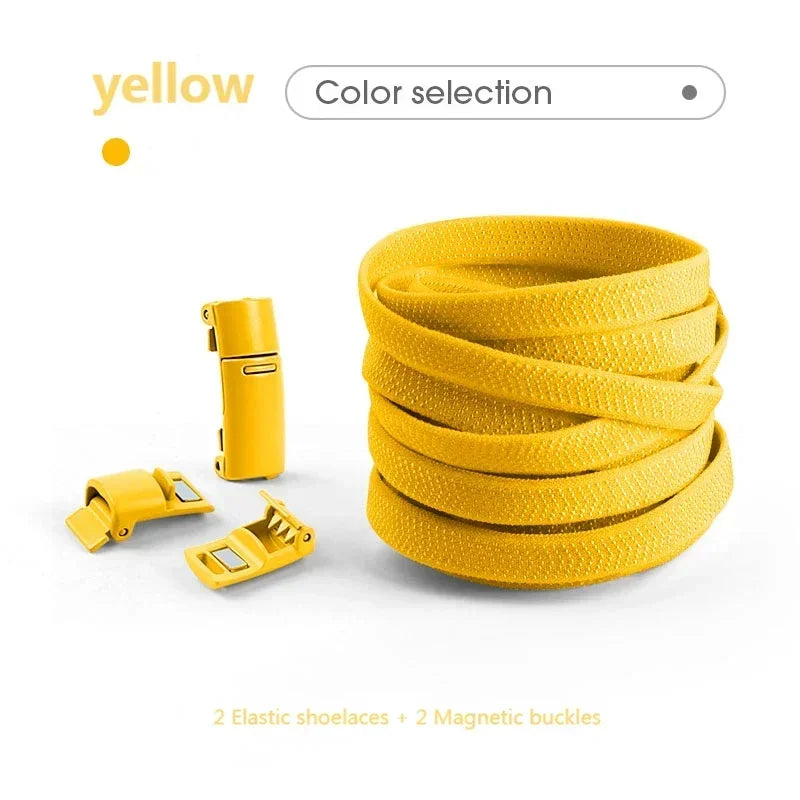 No Tie Shoe Laces Magnetic Shoelaces Without Ties Colorful Lock Elastic Laces Sneakers for Kids Adult Flat Shoelace Rubber Bands