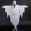 Halloween White Ghost Costume Spooky Spirit Outfit for Haunted House Costume Party Night Parade Festival Theme Event Dress Up