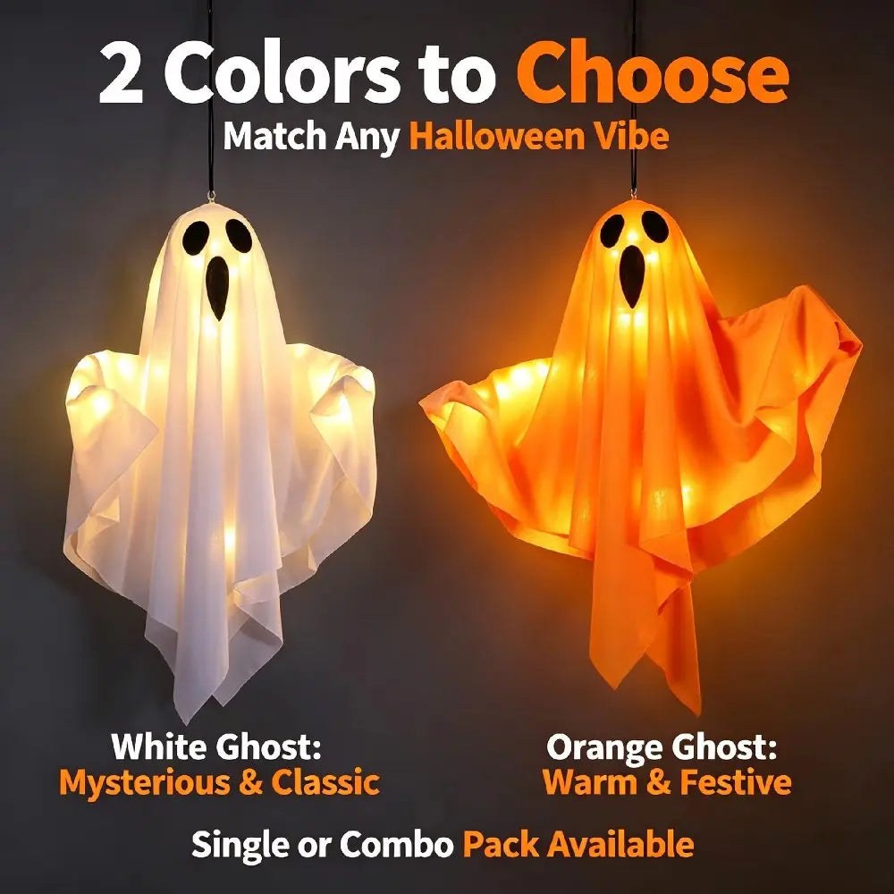 Halloween Decorations Outdoor Indoor Halloween Party Spooky Ghost String Lights LED Fairy Lights Yard Garden Interior Decorate
