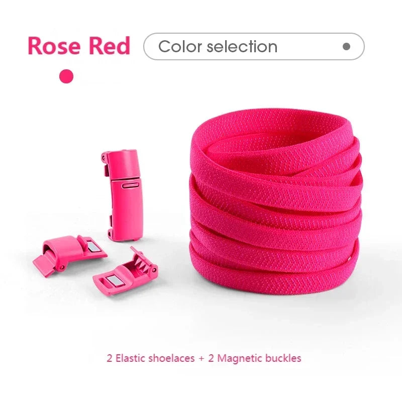 No Tie Shoe Laces Magnetic Shoelaces Without Ties Colorful Lock Elastic Laces Sneakers for Kids Adult Flat Shoelace Rubber Bands