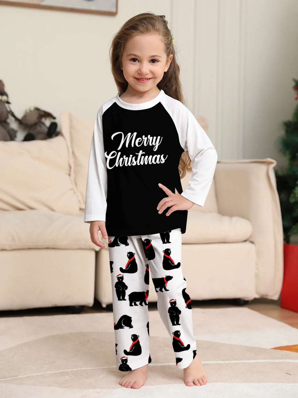 Family Christmas Pajama Sets - Red - Green Plaid Design with Elk Patterns, Comfortable for Holidays