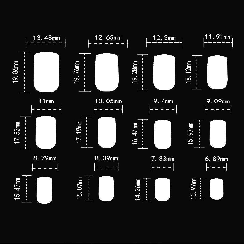 120pcs Glossy Short Square False Nails Black/White Full Cover Simple Press On Nails Tips Artificial Fingernail Extend Fake Nails