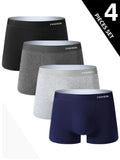 4 Pieces Men’s Underwear, Soft and Fashionable Personality Solid Color Boxer Men's Briefs, Sports Breathable Boxer Briefs
