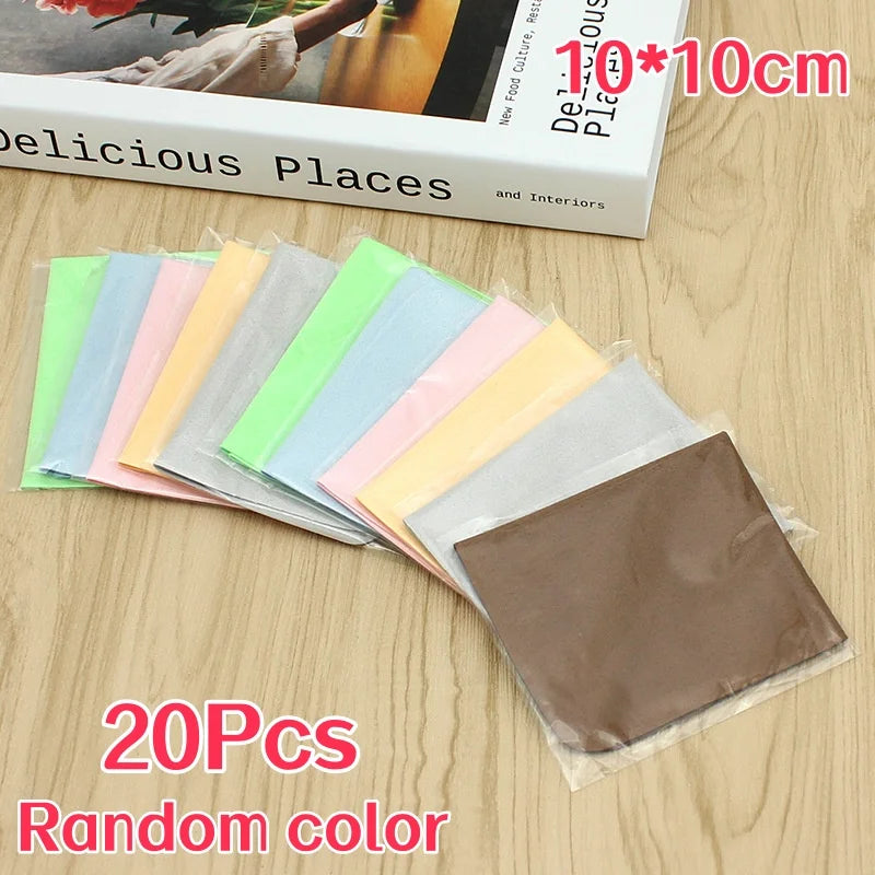 5/20Pcs Glasses Microfiber Cleaning Cloth Glasses Cleaner Camera Sunglasses Cleaning Cloth Cleaning Wipes Tools