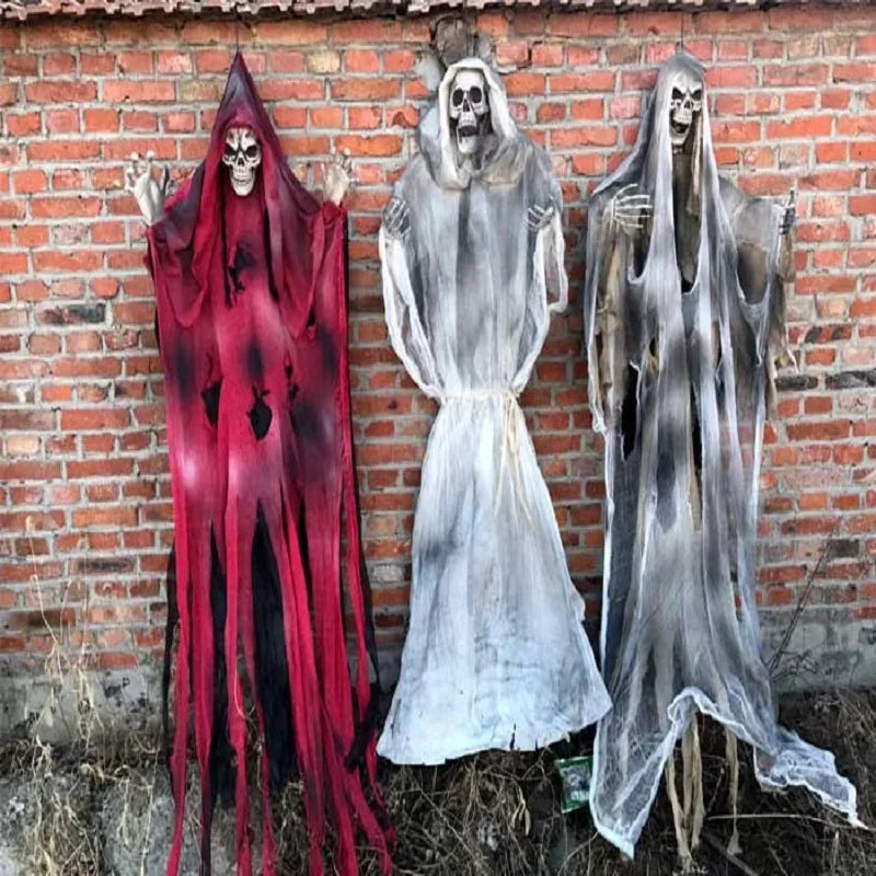 Halloween Ghost Head Horror Props,Escape Room Decor,Haunted House Pendants,Scary and Terrifying Skeletons,Large Hanging Ghosts