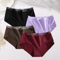 4PCS/Set Cotton Women's Panties Low Rise Briefs Sexy Solid Color Female Letter Waist Underpants Intimate Lingerie for Women