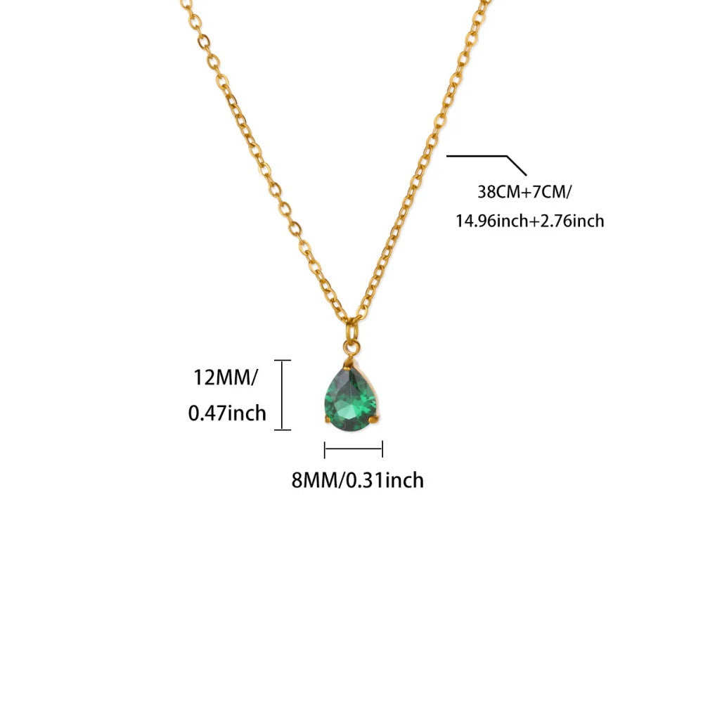 New Birthstone Necklace With An Oval Shape