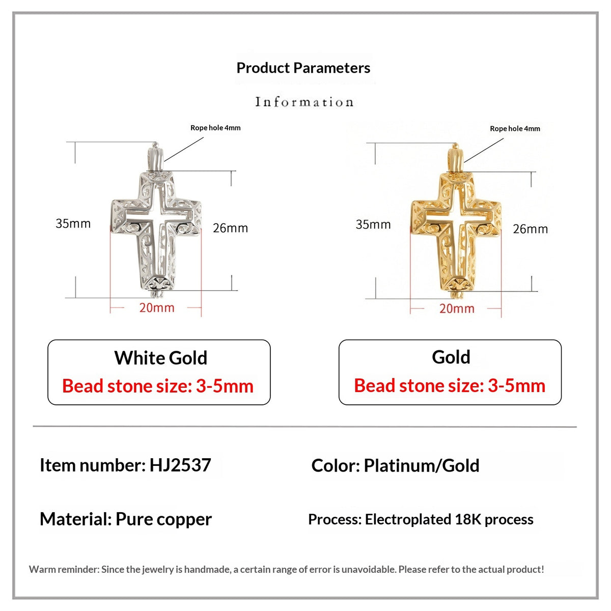 Pearl Handcrafted Cross Pendant Necklace Accessory That Can Be Opened