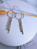 High-End Metallic Twisted Chain Earrings