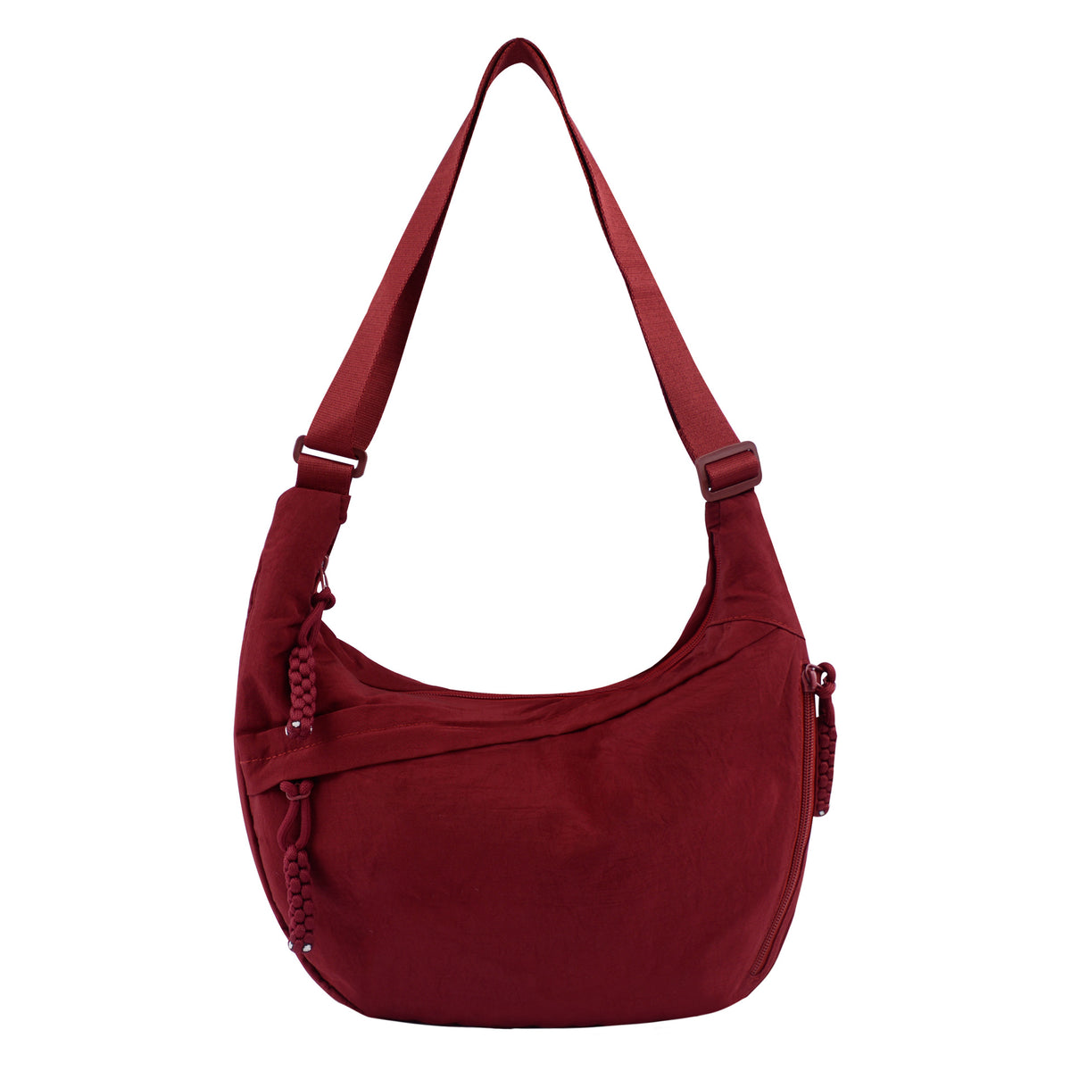 Womens Simple High-Capacity Nylon Crossbody Bag
