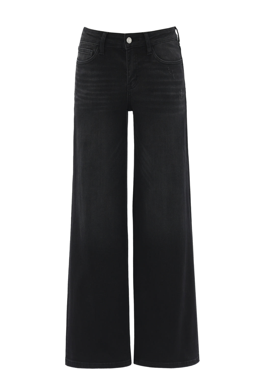 Mid-to-low-rise High-elasticity Soft Hip-lifting Wide-leg Straight Denim Jeans