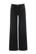 Mid-to-low-rise High-elasticity Soft Hip-lifting Wide-leg Straight Denim Jeans