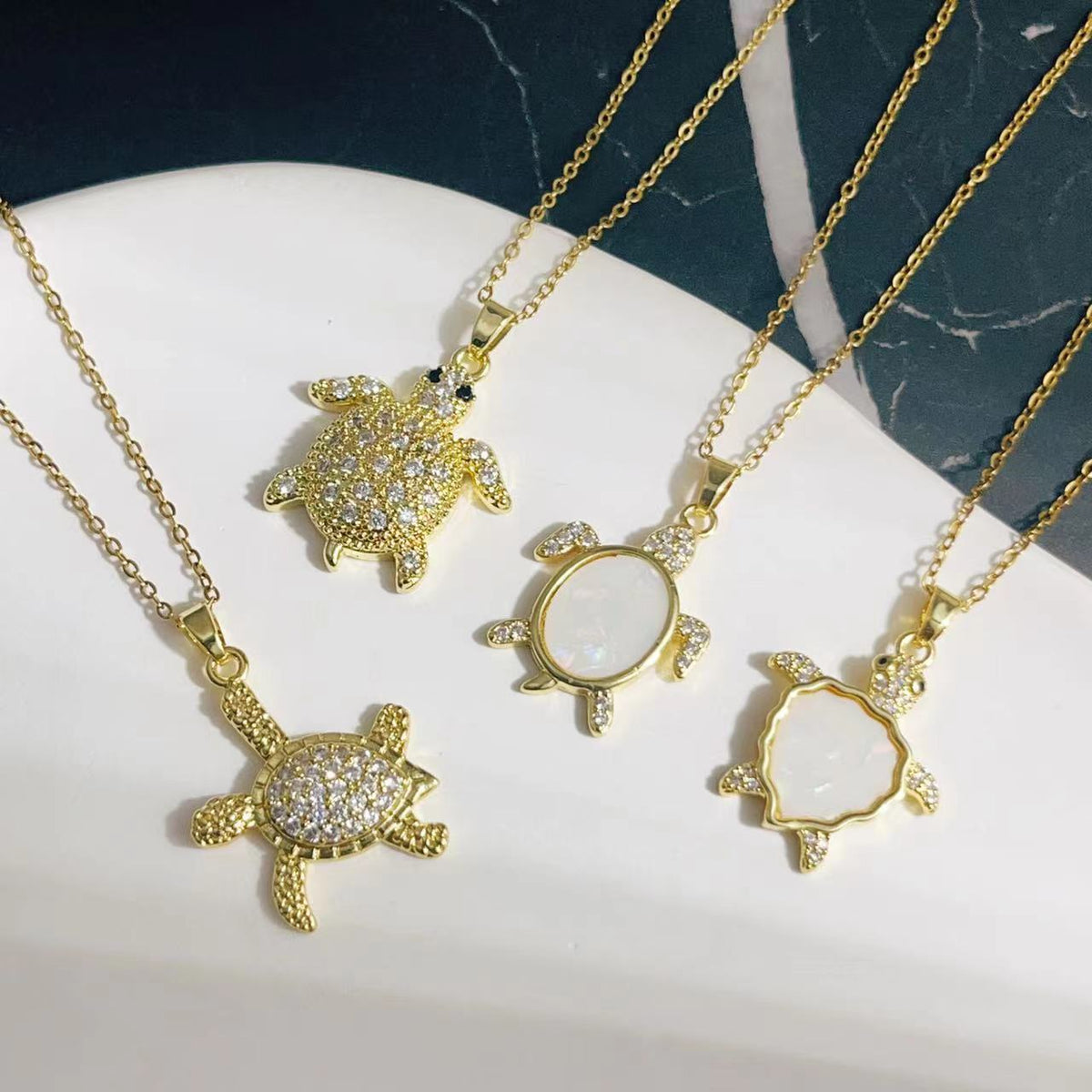Ocean Starfish Turtle Niche Design Temperament Titanium Steel Necklace