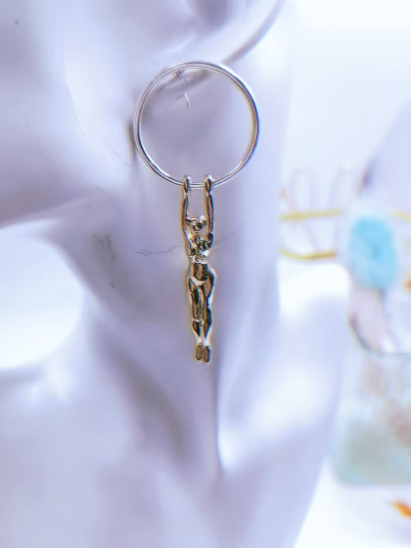 High-End Metallic Twisted Chain Earrings