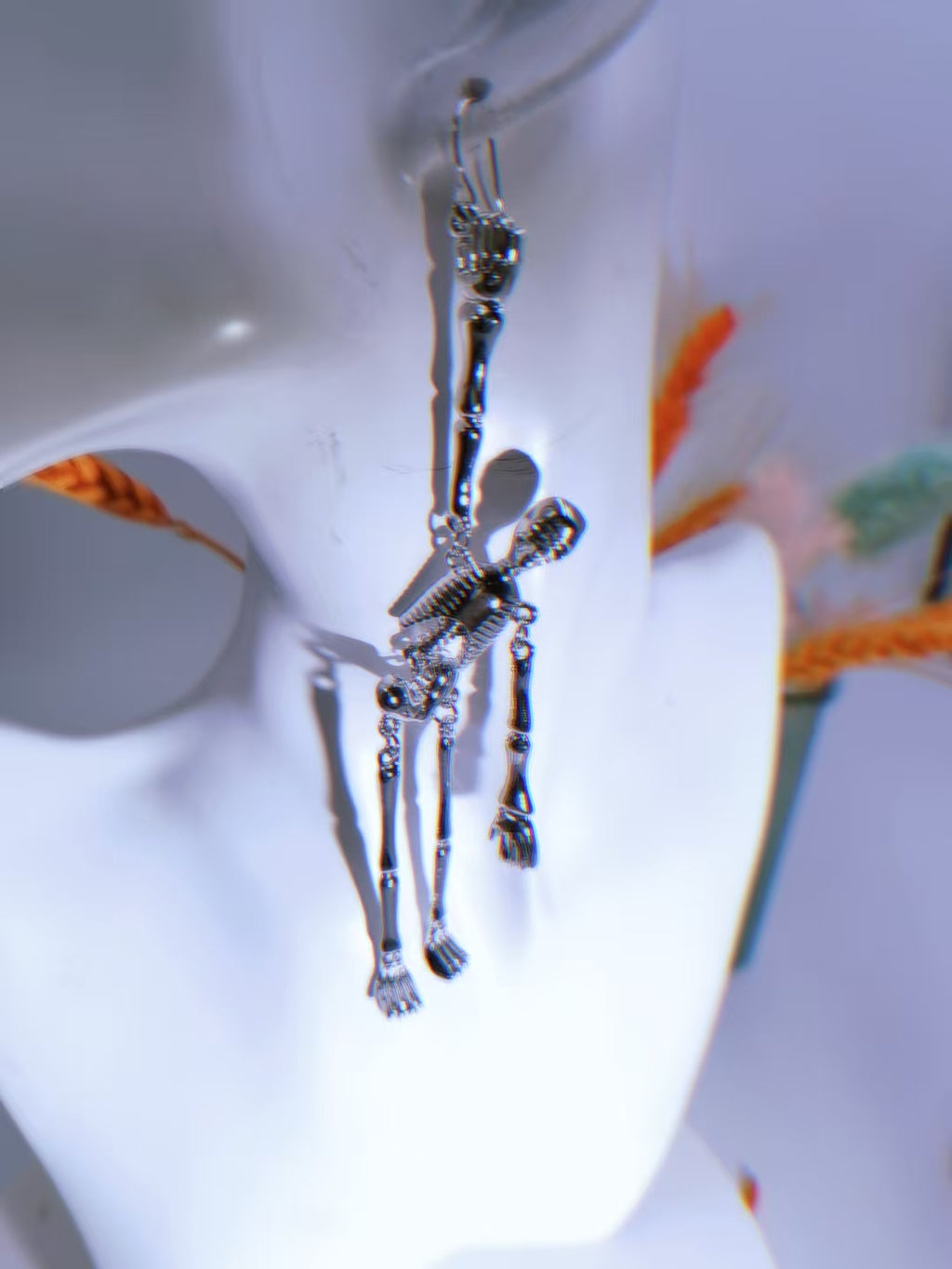 Gothic Skeleton Dangle Earrings