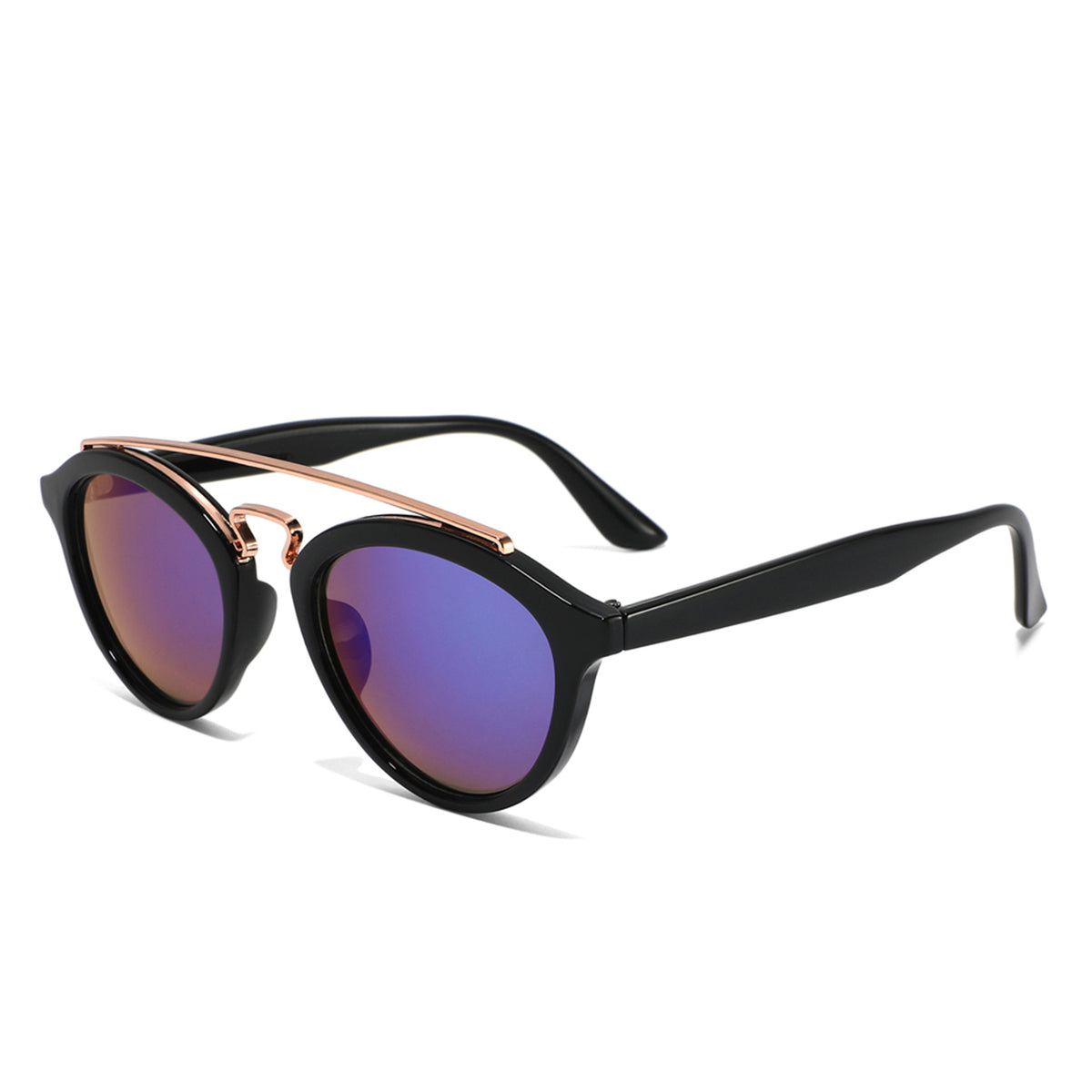 Womens Classic Narrow-Frame Dual-Beam Sunglasses