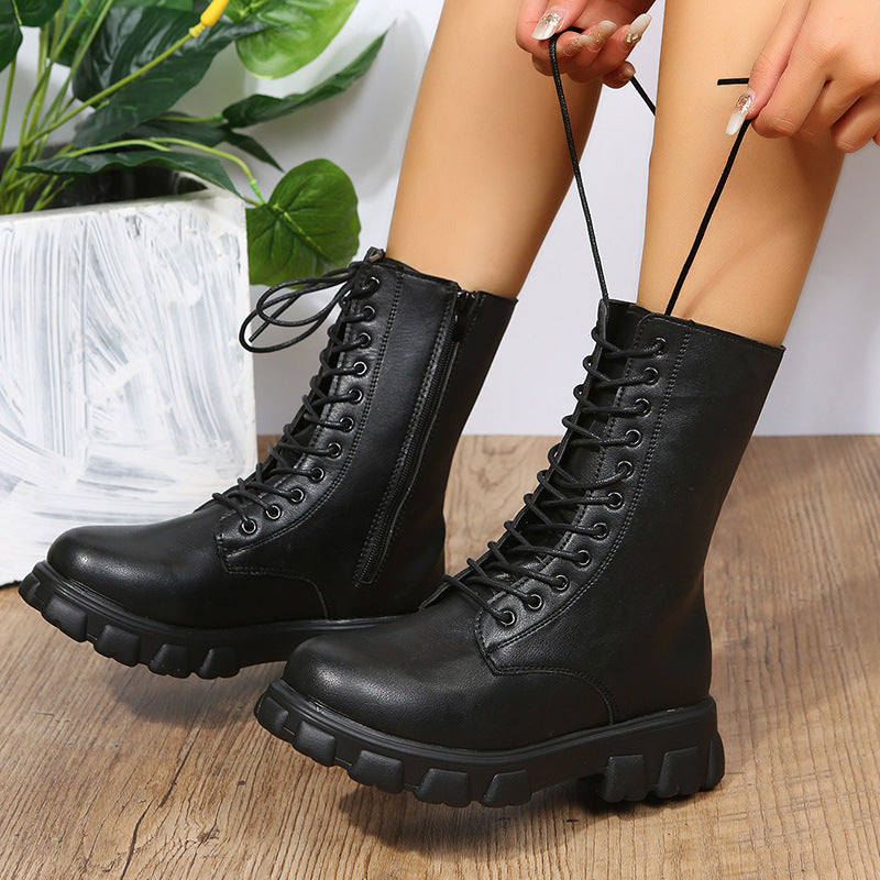 Round-toe White Cross-border Bootsankle Boots