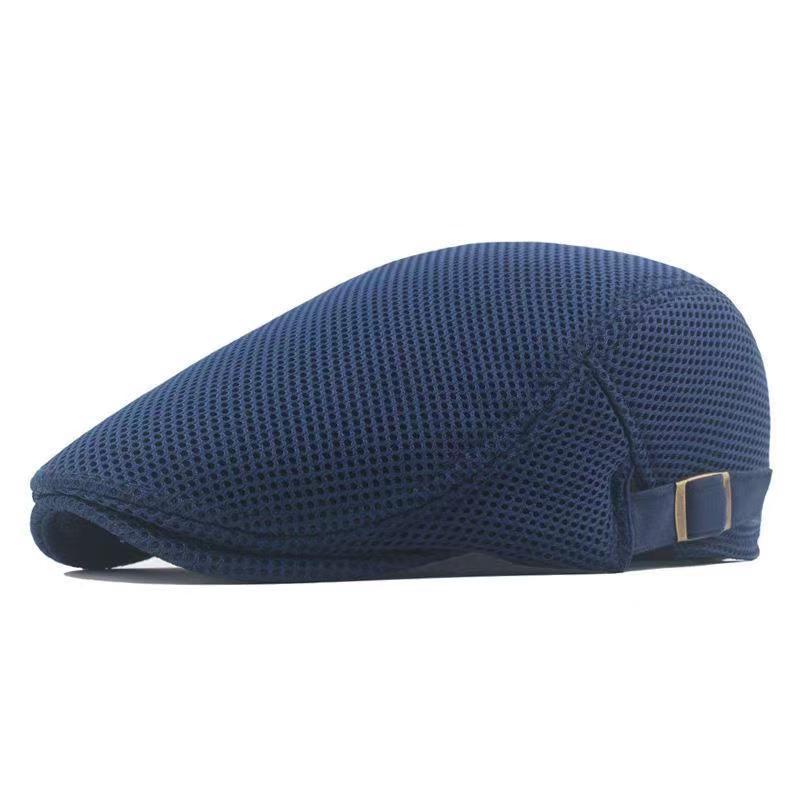 Korean-style Trendy Beret Sun Hat Mens Womens Solid-color Marching Cap