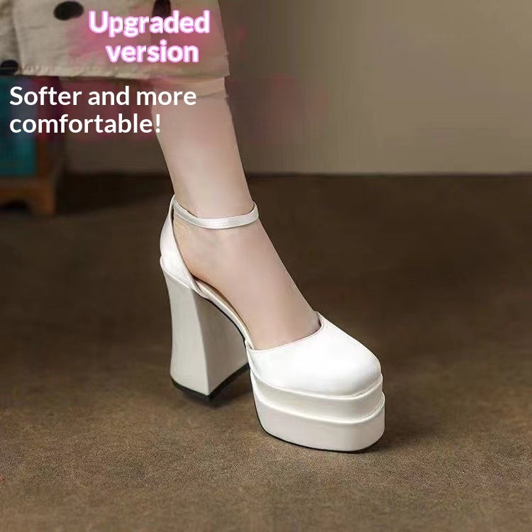 Mary Jane Summerautumn Chunky-heel Platform Ultra-high Heel Shoes For Petite Women