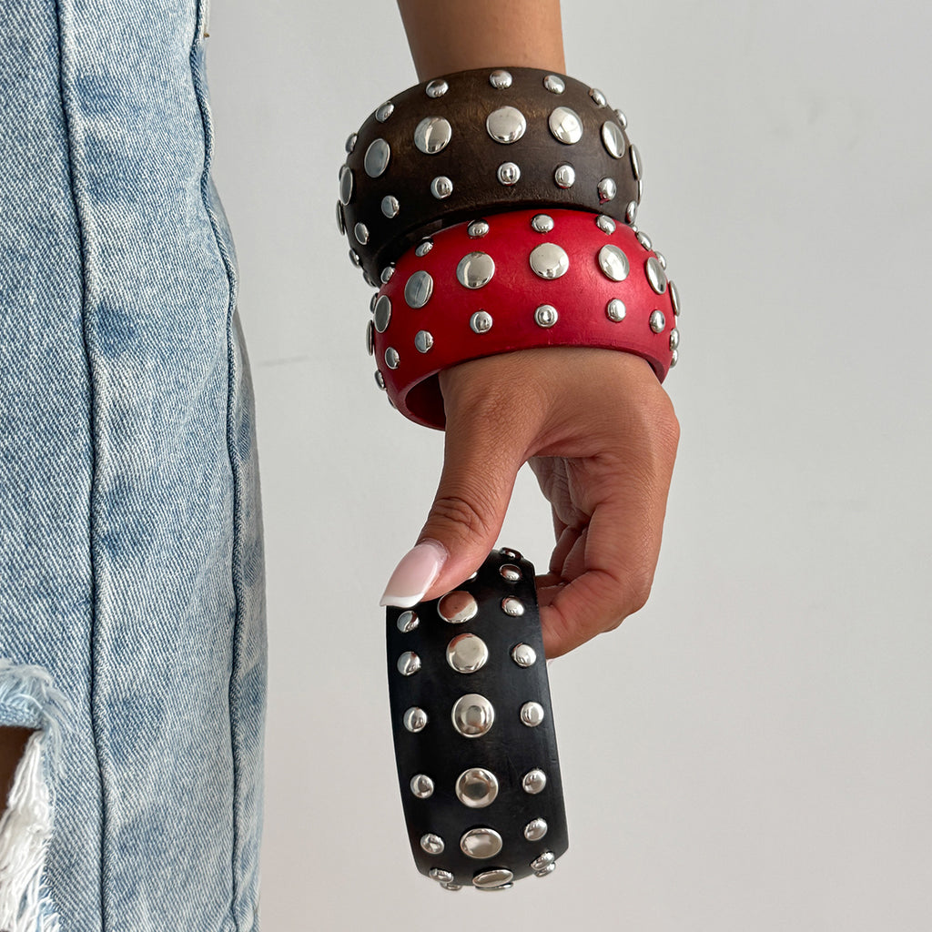 Punk-style Trendy Geometric Circular Wooden Bracelet